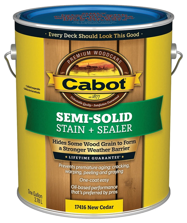 Cabot 140.0017416.007 Deck and Siding Stain, New Cedar, Liquid, 1 gal, Pack of 4