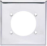 Eaton Wiring Devices 69-BOX Series Power Outlet Wallplate, Standard-Size, 4-1/2 in L, 4-9/16 in W, 2-Gang