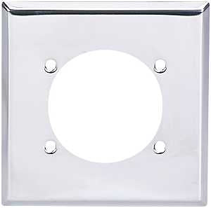 Eaton Wiring Devices 69-BOX Series Power Outlet Wallplate, Standard-Size, 4-1/2 in L, 4-9/16 in W, 2-Gang