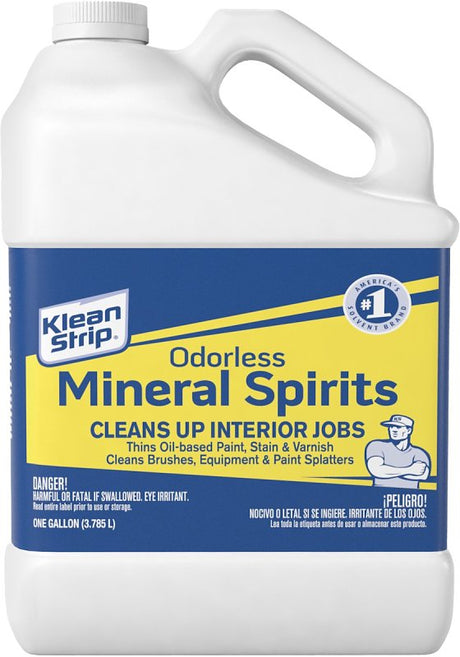 Klean Strip GKSP94214CA Mineral Spirit Thinner, Liquid, Aromatic Hydrocarbon, Clear, 1 gal Can, Pack of 4