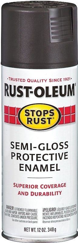 Rust-Oleum 7798830 Rust Preventative Spray Paint, Semi-Gloss, Black, 12 oz Can