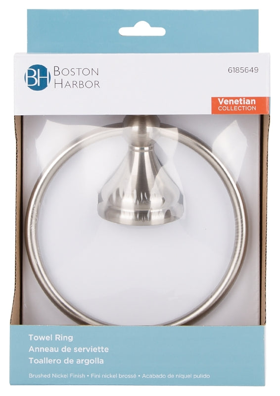 Boston Harbor L5060-13B-103L Towel Ring, 6 in Dia Ring, Wall Mounting