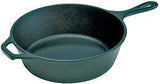 Lodge L8DSK3 Deep Skillet, 10-1/4 in Dia, Cast Iron, Black