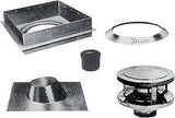 AmeriVent 6HS-RKS Chimney Kit, Stainless Steel, Includes: (1) Ceiling Support, (1) Flat to 6/12 Pitch Flashing