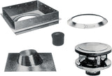 AmeriVent 6HS-RKS Chimney Kit, Stainless Steel, Includes: (1) Ceiling Support, (1) Flat to 6/12 Pitch Flashing