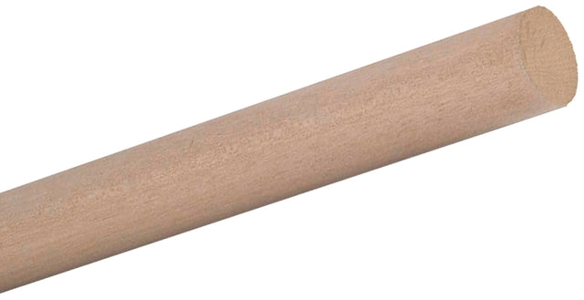 Waddell 6504UB Dowel Rod, 1/4 in Dia, 36 in L, Oak Wood, Pack of 25