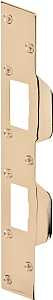 Defender Security U 9427 Combination Door Strike Plate, 11 in L, 1-5/8 in W, Steel, Brass