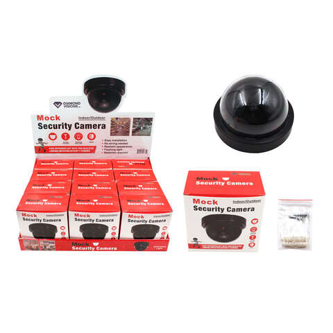 Diamond Visions Security Mock Camera with Flashing Light 1 pc, Pack of 12