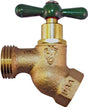 Arrowhead Brass 353LF Hose Bibb, 3/4 x 3/4 in Connection, FIP x Hose, 8 to 9 gpm, 125 psi Pressure, Bronze Body, Rough