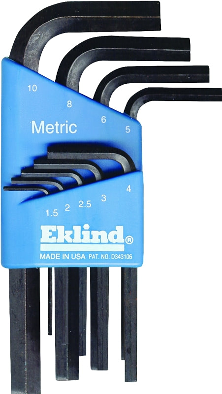 Eklind 10509 Hex Key Set, 9-Piece, Steel, Black