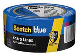 ScotchBlue 2093EL-48N Painter's Tape, 60 yd L, 1.88 in W, Smooth Crepe Paper Backing, Blue