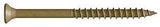 Camo 0356179 Deck Screw, #9 Thread, 3 in L, Bugle Head, Star Drive, Type 17 Slash Point, Carbon Steel, 1750/PK