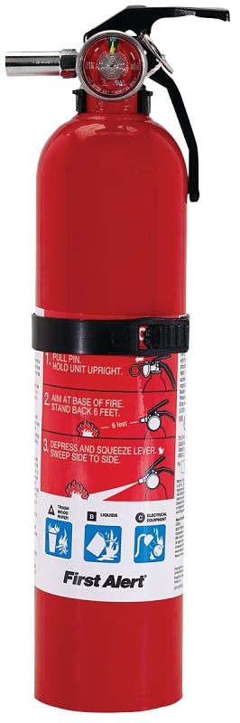 First Alert HOME1 Fire Extinguisher, 2.5 lb, Monoammonium Phosphate, 1-A:10-B:C Class, Pack of 4
