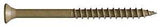 Camo 0356199 Deck Screw, #10 Thread, 3-1/2 in L, Bugle Head, Star Drive, Type 17 Slash Point, Carbon Steel, 1350/PK