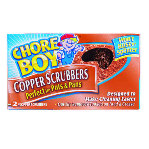 Chore Boy Heavy Duty Copper Scrubber For Pots and Pans 2 pk