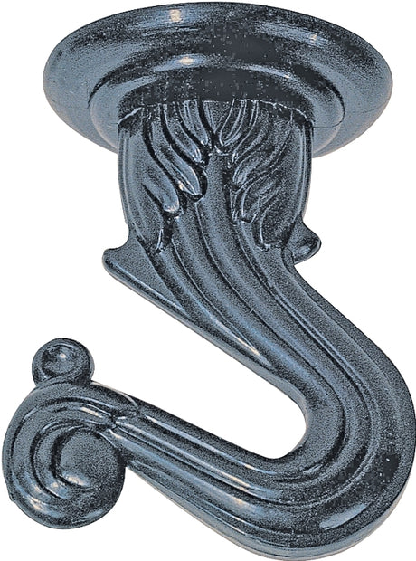 Westinghouse 7045200 Swag Hook, 1-1/2 in L, 1-1/4 in W, 1.06 in H, Metal, Black