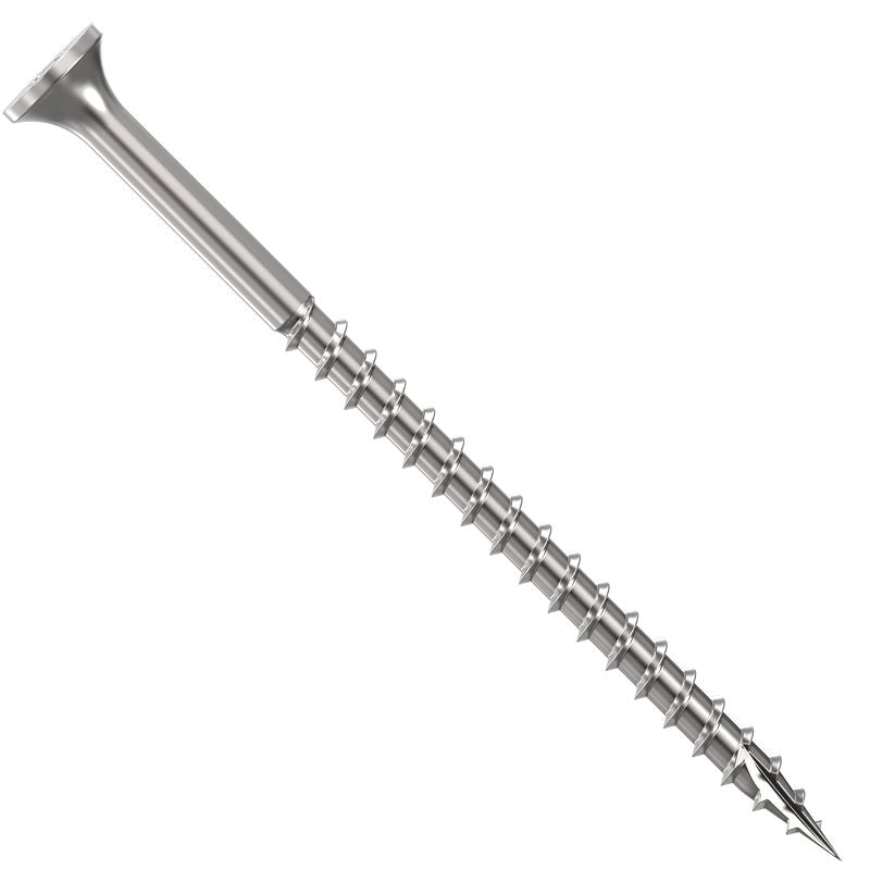 Camo 0348174S Deck Screw, #10 Thread, 3 in L, Bugle Head, Star Drive, Type 17 Slash Point, Stainless Steel, 350/PK