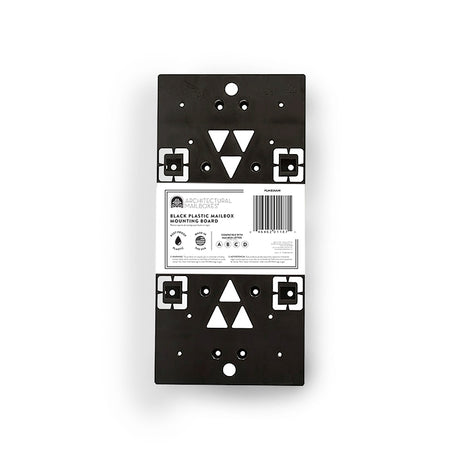 Gibraltar Mailboxes PLMB0060 Universal Mailbox Mounting Board, Plastic, Black