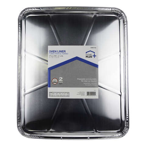 Home Plus Durable Foil 15-1/4 in. W X 17-3/4 in. L Oven Liner Silver 2 pk, Pack of 12