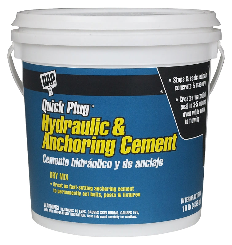 DAP 14090 Hydraulic and Anchoring Cement, Powder, Gray, 28 days Curing, 10 lb Pail