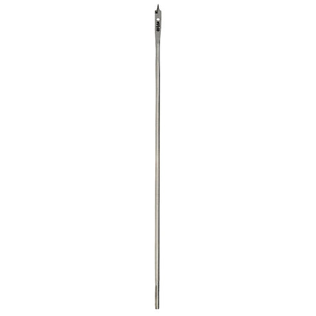 Irwin 88706 Spade Drill Bit, 3/8 in Dia, 16 in OAL, Flat Flute, 1/4 in Dia Shank, Hex Shank