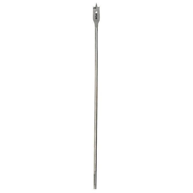 Irwin 88710 Spade Drill Bit, 5/8 in Dia, 16 in OAL, Flat Flute, 1/4 in Dia Shank, Hex Shank