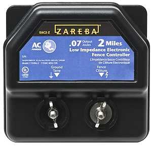 Zareba EA2M-Z Electric Fence Charger, 0.07 J Output Energy, 110/120 V