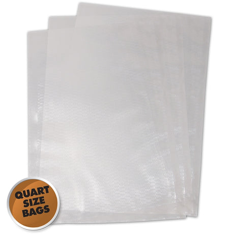 Weston 30-0101-W Vacuum Seal Bag, 12 in L, 8 in W, Plastic, Clear