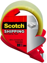 Scotch 3350S-RD Series Packaging Tape, Lightweight, 54.6 yd L, Clear, 1.88 in W, Polypropylene Backing