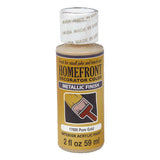 Homefront Metallic Pure Gold Hobby Paint 2 oz, Pack of 3