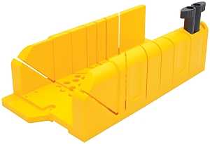 STANLEY 20-112 Clamping Miter Box, 45/90 deg, 45 deg Face Angle, 22.5 deg Octagonal Cutting Slot, Polypropylene