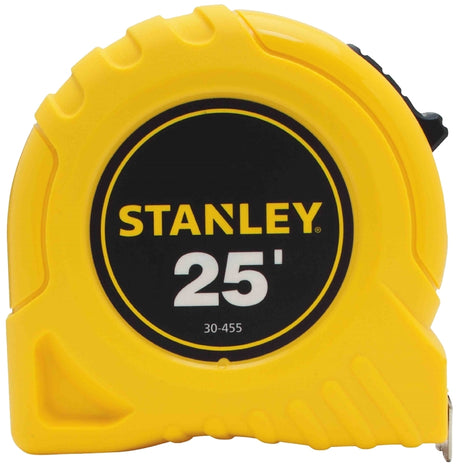 STANLEY 30-455 Measuring Tape, 25 ft L Blade, 1 in W Blade, Steel Blade, ABS Case, Yellow Case