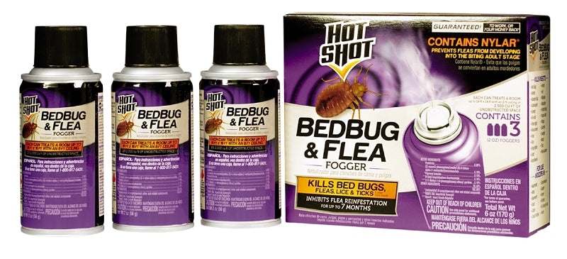 Hot Shot HG-95911 Bed Bug and Flea Fogger, 2000 cu-ft Coverage Area, White