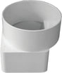 Canplas 414463BC Downspout Adapter, Offset, 3 x 4 in Connection, Hub, PVC, White