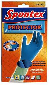 Spontex 11951 Protector Gloves, S, Rubber, Blue