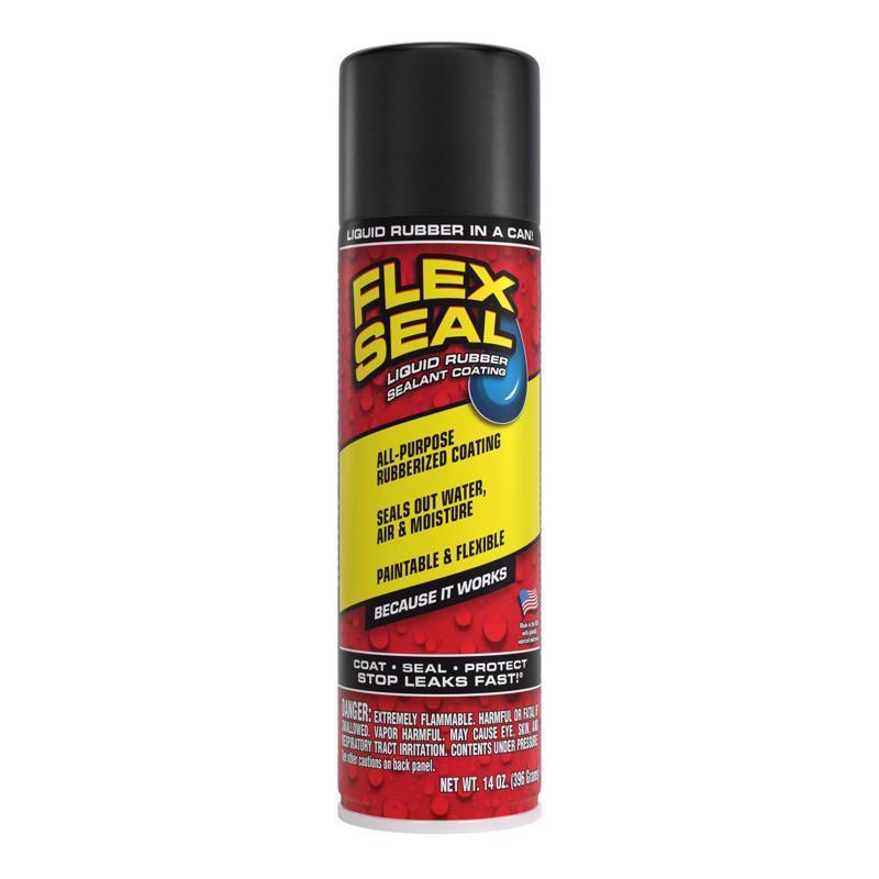 Flex Seal Family of Products Flex Seal Black Rubber Spray Sealant 14 oz, Pack of 6