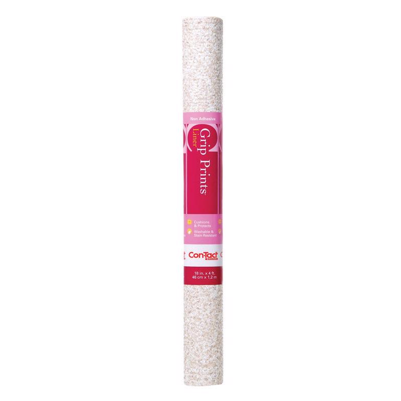 Con-Tact Grip Prints 4 ft. L X 18 in. W Beige Granite Non-Adhesive Shelf Liner, Pack of 6
