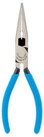 Channellock 326 Nose Plier, 6.1 in OAL, 1-5/32 in Jaw Opening, Blue Handle, Ergonomic Handle, 3/4 in W Jaw