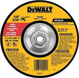 DEWALT DW4999 Grinding Wheel, Applicable Materials: Ferrous Metal, Stainless Steel, 7 in Dia, 1/4 in Thick, 24 Grit