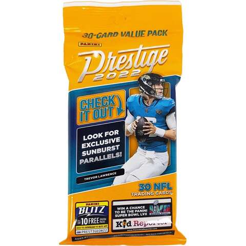 Panini Prestige Football Trading Cards Assorted 30 pc, Pack of 12