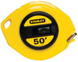 STANLEY 34-103 Measuring Tape, 50 ft L Blade, 3/8 in W Blade, Steel Blade, ABS Case, Yellow Case