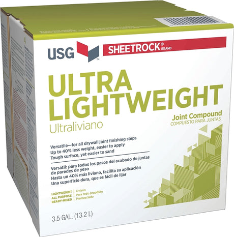 Sheetrock 381901064 Ultra Lightweight Joint Compound, Paste, Off-White, 3.5 gal