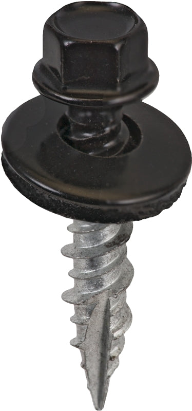 Acorn International SW-MW1BK250 Screw, #9 Thread, High-Low, Black, Hex Drive, Self-Tapping, Type 17 Point, 250/BAG