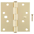 Ace 4 in. L Satin Brass Residential Door Hinge 3 pk