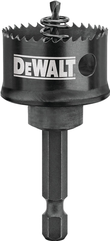 DeWALT D180024IR Hole Saw, 1-1/2 in Dia, 1/2 in D Cutting, 1/4 in Arbor, 10 TPI, 5/32 in Dia x 3 in L Pilot Drill