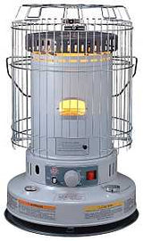 Kero World KW-24G Portable Heater, 1.9 gal Fuel Tank, Kerosene, 23800 Btu, 1000 sq-ft Heating Area, Gray