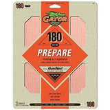 Gator 7265 Sanding Sheet, 11 in L, 9 in W, Extra Fine, 180 Grit, Aluminum Oxide Abrasive