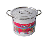 Bene Casa Stainless Steel Stock Pot 10.15 in. 16 qt Silver