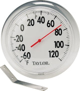 Taylor 5630 Thermometer, 6 in Display, -60 to 120 deg F, Metal Casing, Multi-Color Casing