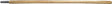 Link Handles 66827 Potato Hook Handle, 1-7/16 in Dia, 54 in L, Ash Wood, Clear
